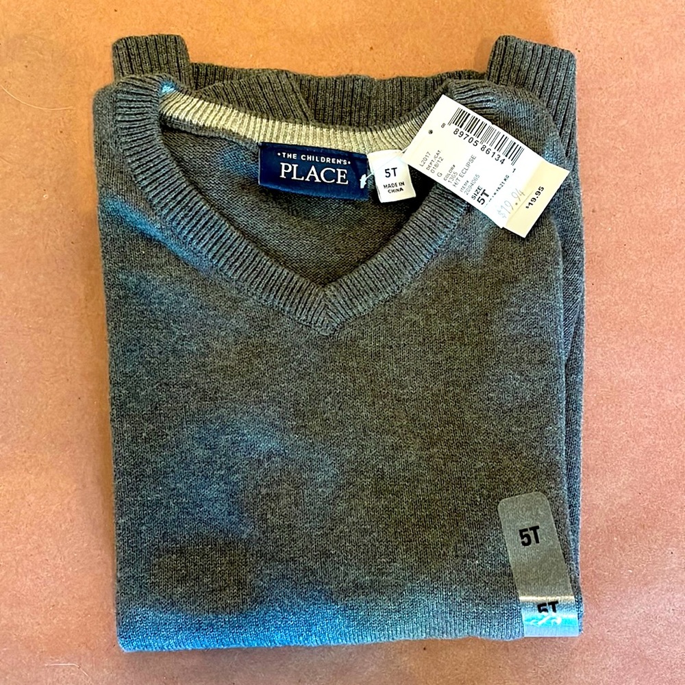 NWT grey v neck sweater